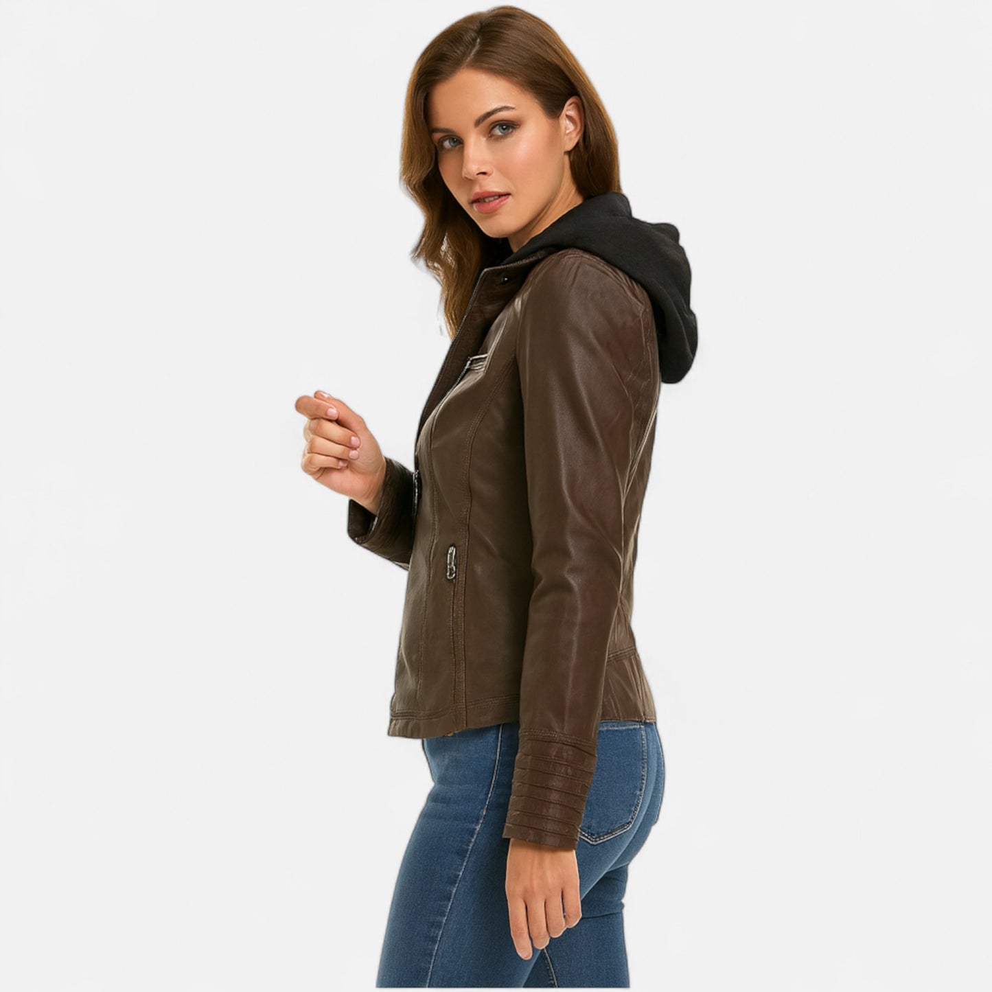 Old Monarchy | Women’s Leather Jacket – Timeless Elegance, Refined Edge