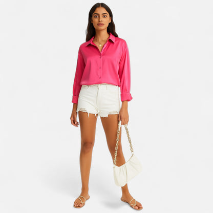 Old Monarchy | Women’s Satin Blouse – Effortless Elegance, Lightweight Sophistication for Every Occasion