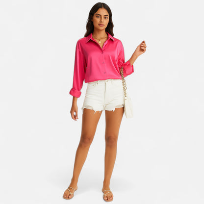 Old Monarchy | Women’s Satin Blouse – Effortless Elegance, Lightweight Sophistication for Every Occasion