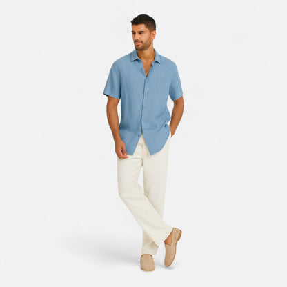 Old Monarchy | Men’s Cotton-Linen Summer Shirt – Lightweight Breathability, Timeless Warm-Weather Style