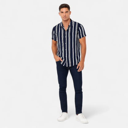 Old Monarchy | Men’s Striped Linen Shirt – Lightweight Breathability with Effortless Summer Elegance