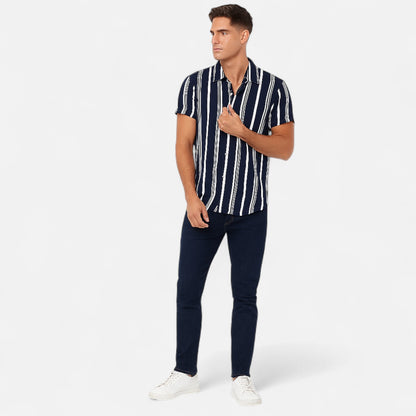 Old Monarchy | Men’s Striped Linen Shirt – Lightweight Breathability with Effortless Summer Elegance