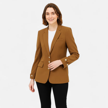Old Monarchy | Women’s Structured H-Silhouette Blazer – Tailored Elegance with Notch Lapel for Professional & Occasion Wear