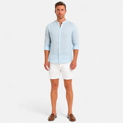Old Monarchy | Men’s Casual Long Sleeve Shirt – Solid Colour Comfort with All-Season Regular Fit Styling
