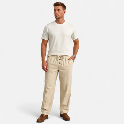 Old Monarchy | Men’s Linen Drawstring Trousers – Breathable Summer Comfort, Effortless Casual Style