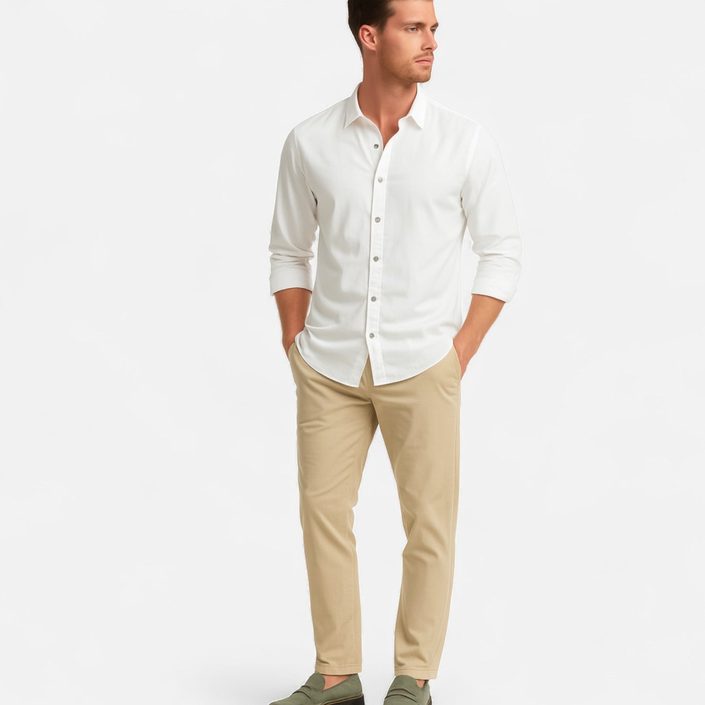 Old Monarchy | Men’s Solid Linen Shirt – Premium Lightweight Elegance for Refined Casual Wear