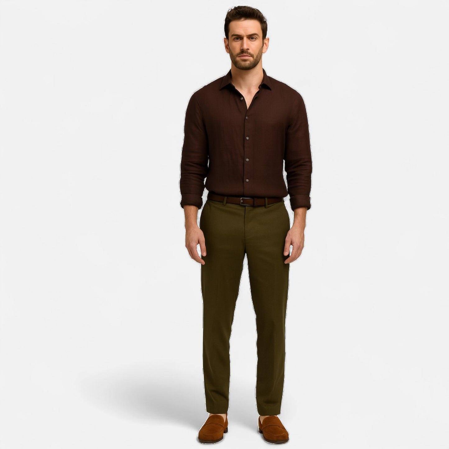 Old Monarchy | Men’s Long Sleeve Vintage Linen Shirt – Premium Heritage-Inspired Style for Refined Casual Wear