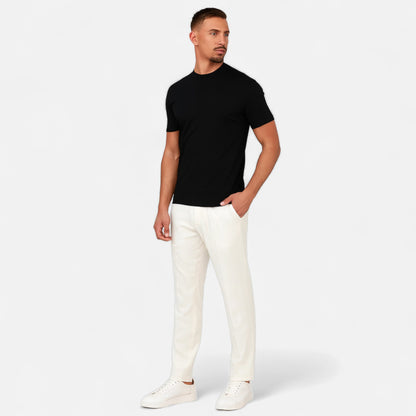 Old Monarchy | Men’s Shiny Cotton T-Shirt – Polished Comfort, Contemporary Refinement