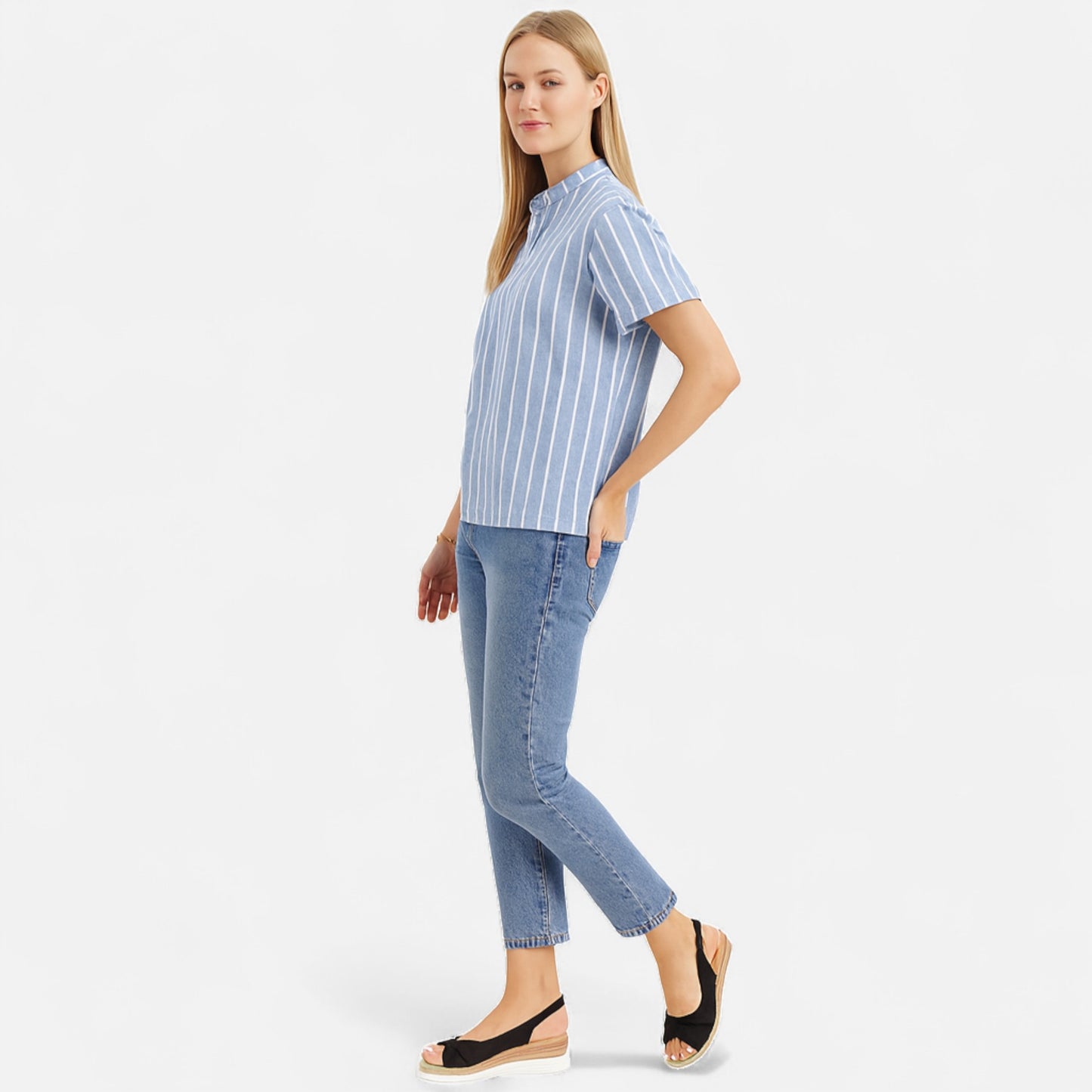 Old Monarchy | Women’s Wedge Sandals – Strapped Elegance, Woven Summer Height