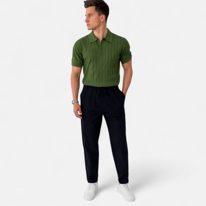 Old Monarchy | Men’s Striped Crew Neck T-Shirt – Timeless Simplicity, Everyday Comfort