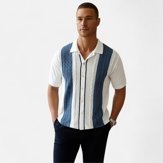 Old Monarchy | Men's Summer Knit Striped Polo