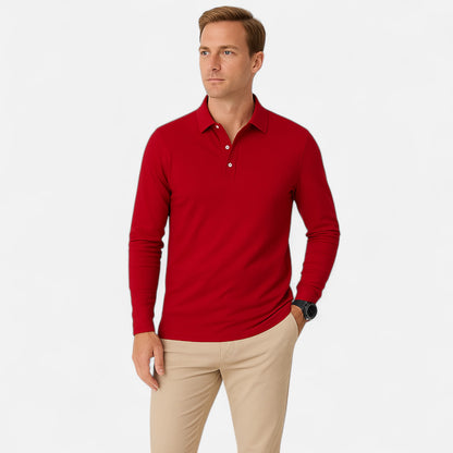 Old Monarchy | Men's Long Sleeve Polo Shirt – Smart-Casual Staple, Refined Everyday Comfort