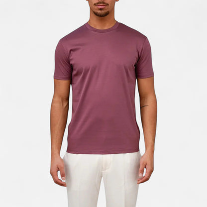 Old Monarchy | Men’s Shiny Cotton T-Shirt – Polished Comfort, Contemporary Refinement