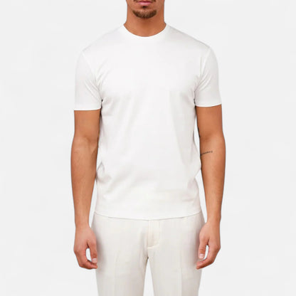 Old Monarchy | Men’s Shiny Cotton T-Shirt – Polished Comfort, Contemporary Refinement