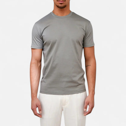 Old Monarchy | Men’s Shiny Cotton T-Shirt – Polished Comfort, Contemporary Refinement