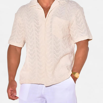 Old Monarchy | Men’s Knitted Shirt – Casual Elegance, Textured Comfort for Refined Daily Wear