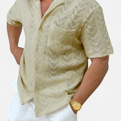 Old Monarchy | Men’s Knitted Shirt – Casual Elegance, Textured Comfort for Refined Daily Wear