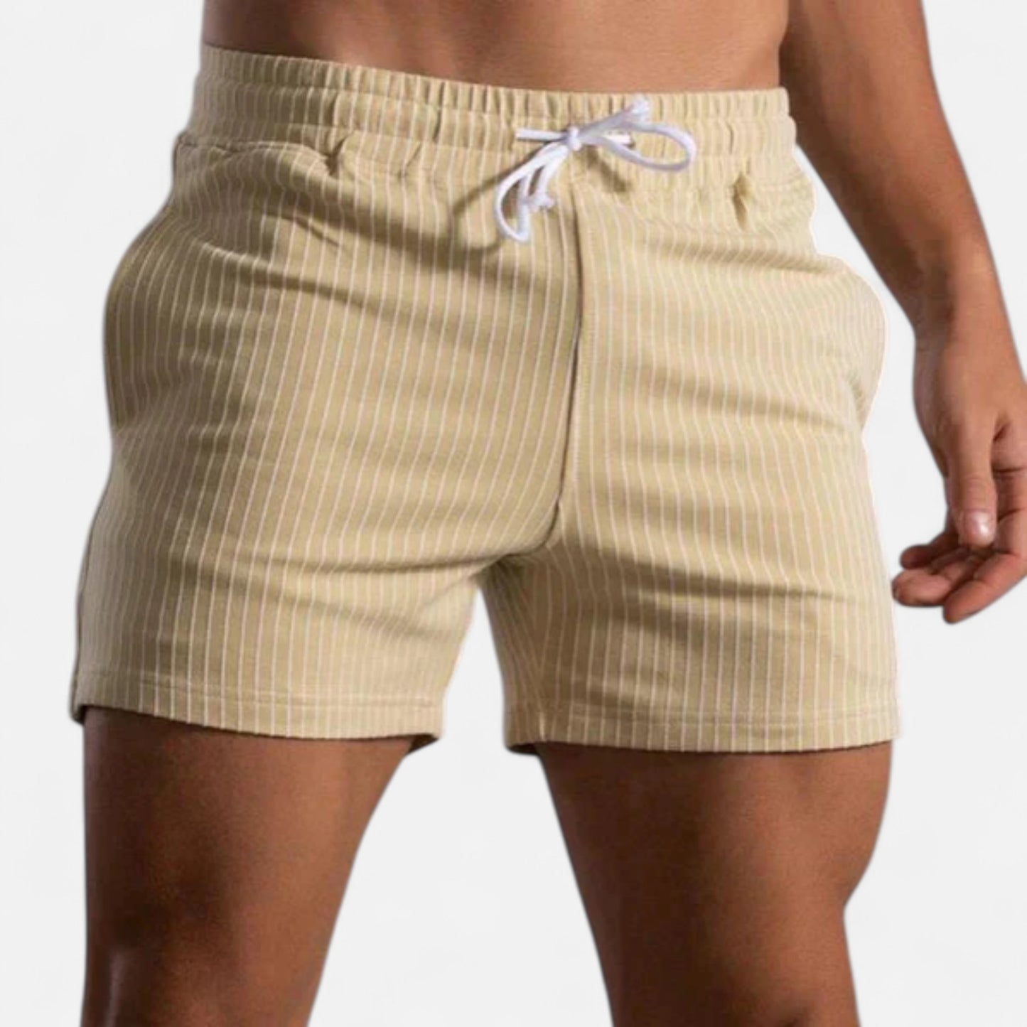 Old Monarchy | Men’s Striped Cotton Shorts – Timeless Lines, Relaxed Summer Sophistication