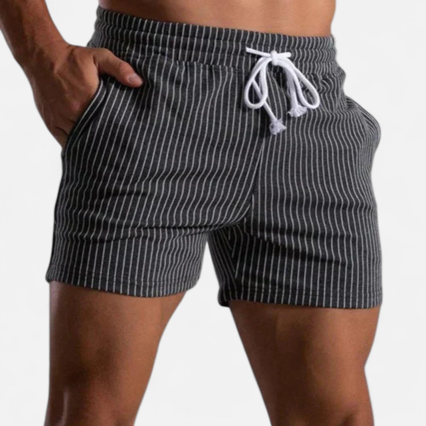 Old Monarchy | Men’s Striped Cotton Shorts – Timeless Lines, Relaxed Summer Sophistication