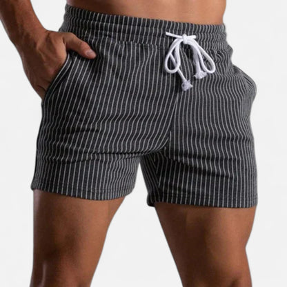 Old Monarchy | Men’s Striped Cotton Shorts – Timeless Lines, Relaxed Summer Sophistication