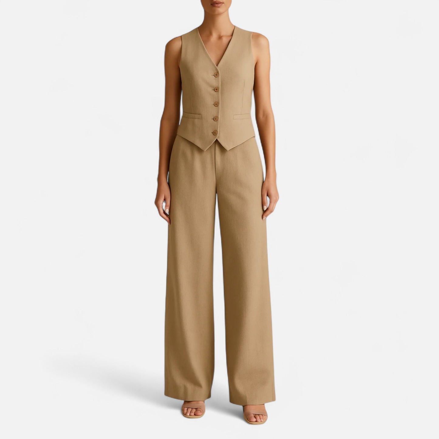 Old Monarchy | Women’s Sleeveless Two-Piece Set – Premium Co-Ord Elegance for Sophisticated Casual & Modern Classic Dressing