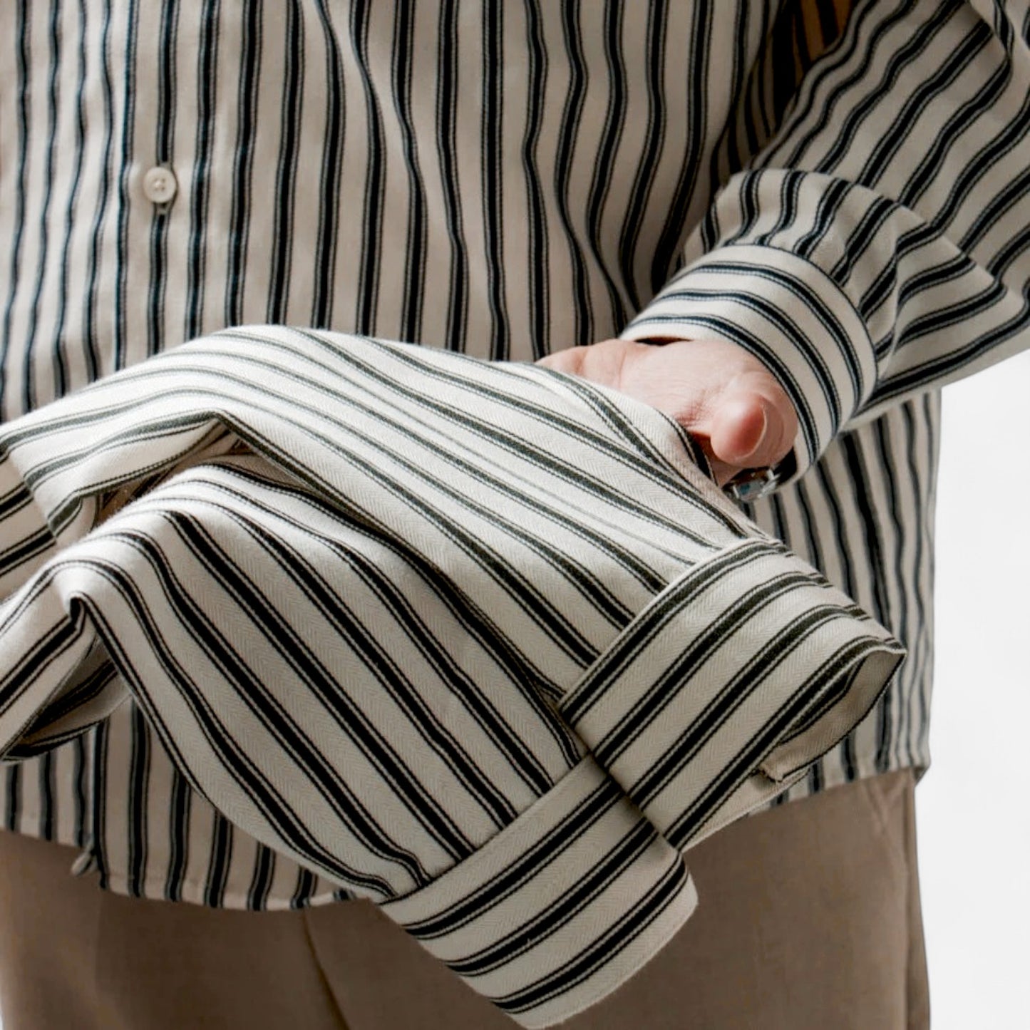 Old Monarchy | Men's Striped Long Sleeve Shirt – Lightweight Summer Layers, Classic Coastal Style