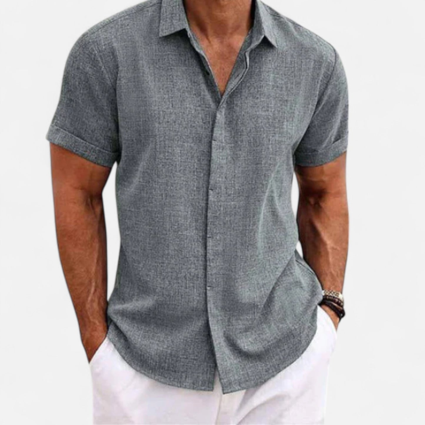 Old Monarchy | Men's Linen Short Sleeve Polo – Lightweight Sophistication, Summer Refinement