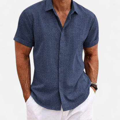Old Monarchy | Men's Linen Short Sleeve Polo – Lightweight Sophistication, Summer Refinement
