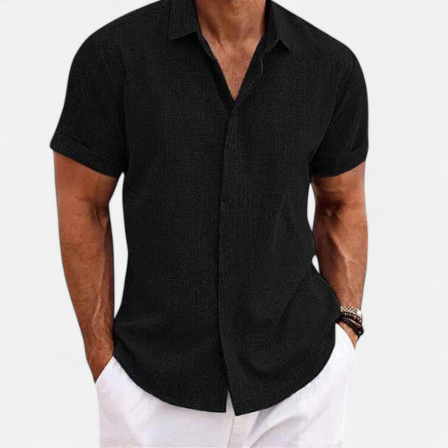 Old Monarchy | Men's Linen Short Sleeve Polo – Lightweight Sophistication, Summer Refinement
