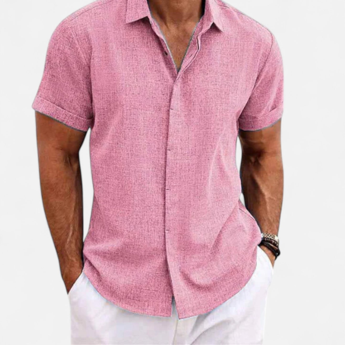 Old Monarchy | Men's Linen Short Sleeve Polo – Lightweight Sophistication, Summer Refinement