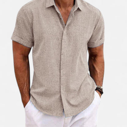 Old Monarchy | Men's Linen Short Sleeve Polo – Lightweight Sophistication, Summer Refinement