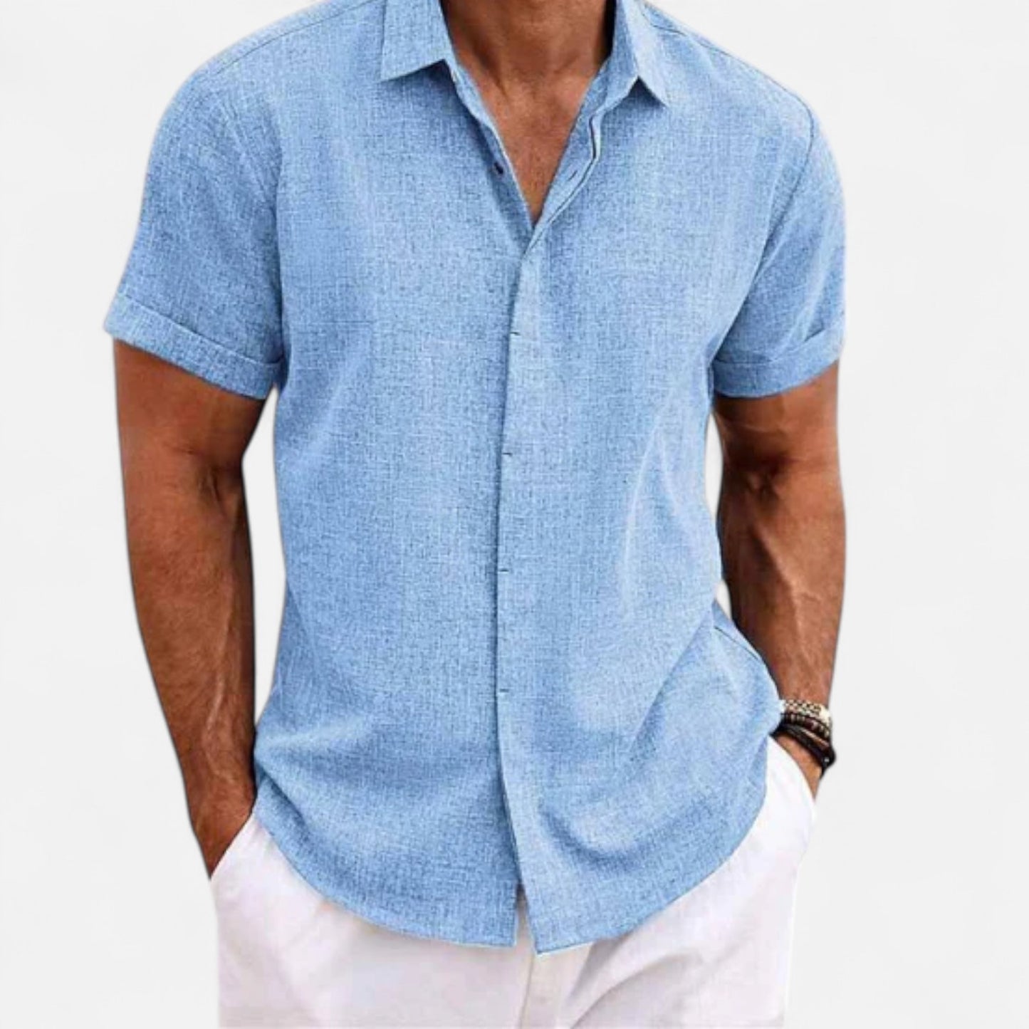 Old Monarchy | Men's Linen Short Sleeve Polo – Lightweight Sophistication, Summer Refinement