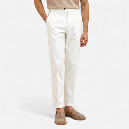 Old Monarchy | Men's Regular Fit Chino Trousers – Cotton Blend with Classic Straight Leg