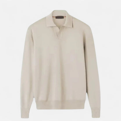 Old Monarchy | Men's Long Sleeve Polo Shirt – Classic Collar with Refined Knit Structure