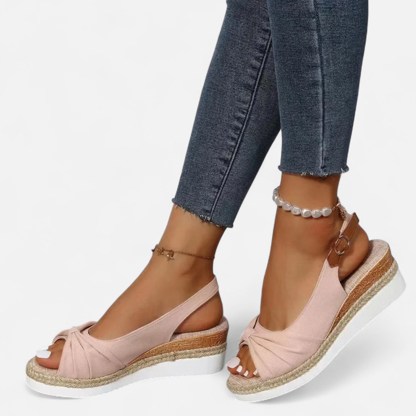 Old Monarchy | Women’s Wedge Sandals – Strapped Elegance, Woven Summer Height