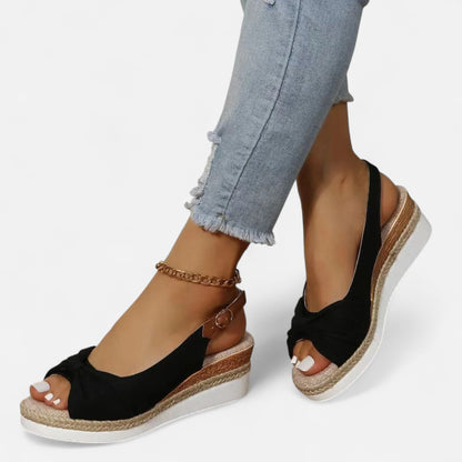 Old Monarchy | Women’s Wedge Sandals – Strapped Elegance, Woven Summer Height