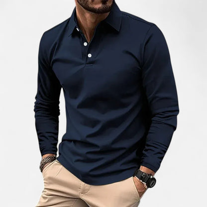 Old Monarchy | Men's Long Sleeve Polo Shirt – Smart-Casual Staple, Refined Everyday Comfort