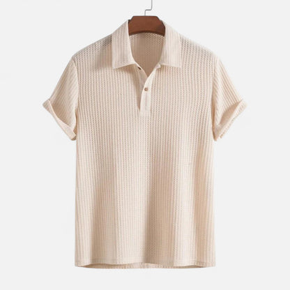 Old Monarchy | Men's Waffle Knit Polo Shirt – Textured Comfort, Contemporary Structure