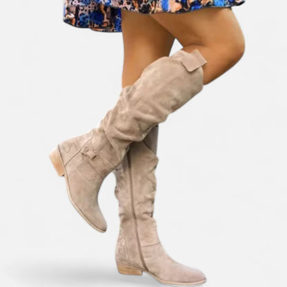 Old Monarchy | Women’s Orthopedic Suede Knee-High Boots – Therapeutic Elegance with Cushioned Arch Support