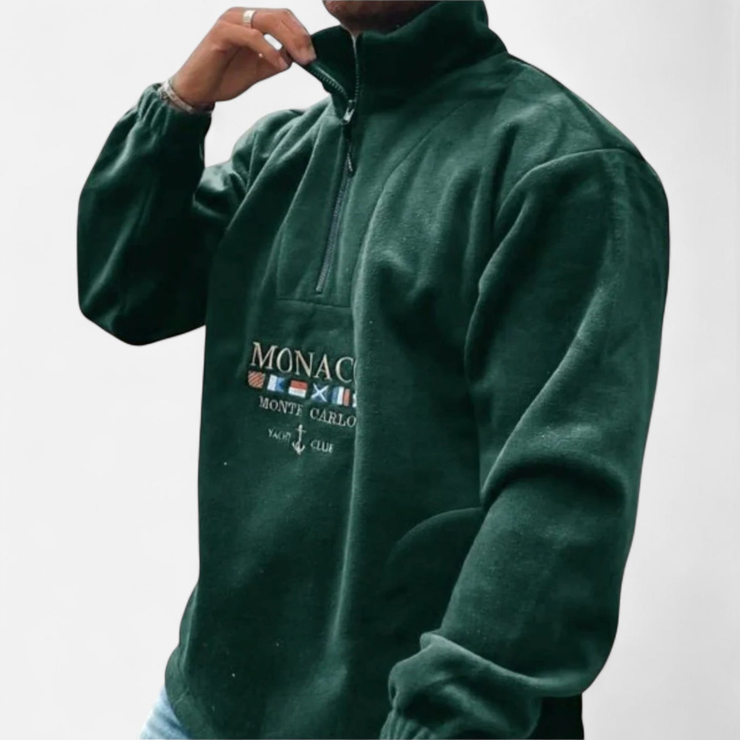 Old Monarchy | Men’s Monaco Half-Zip Sweater – Timeless Elegance, Refined Comfort