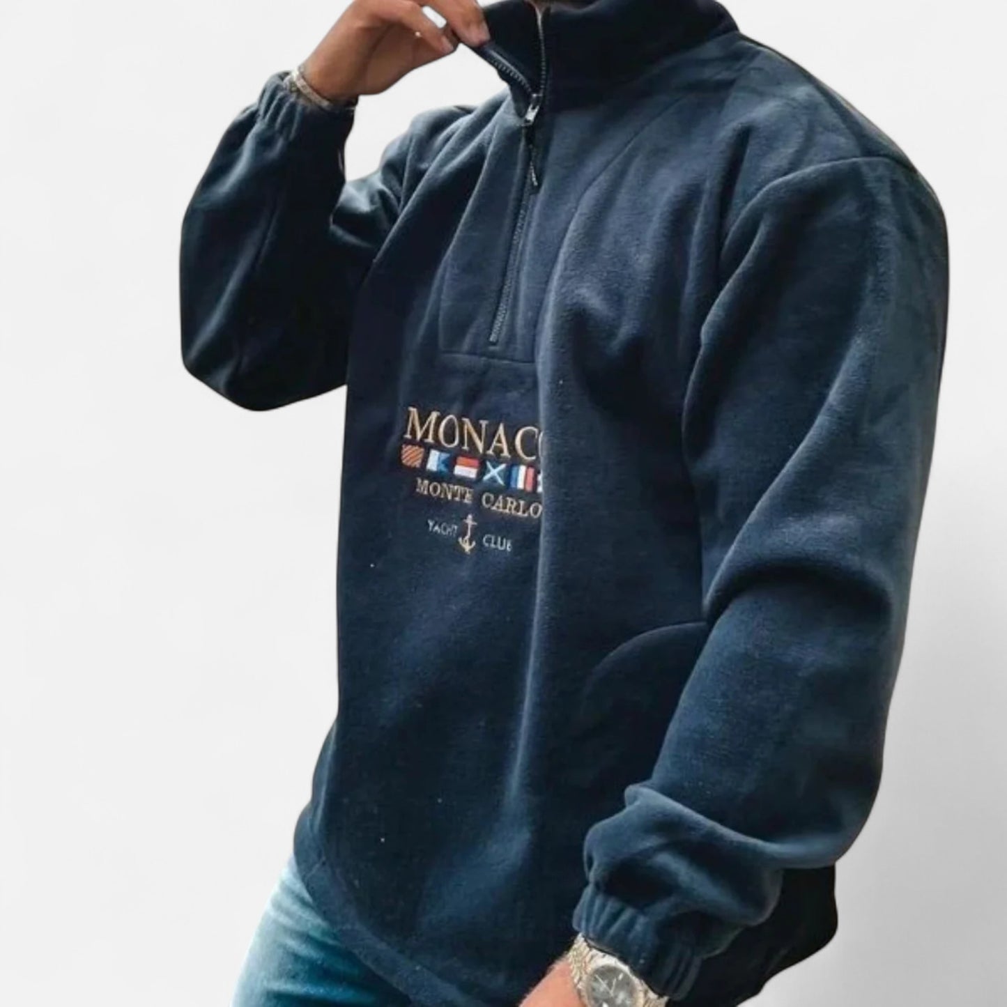 Old Monarchy | Men’s Monaco Half-Zip Sweater – Timeless Elegance, Refined Comfort