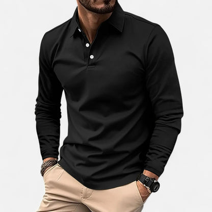 Old Monarchy | Men's Long Sleeve Polo Shirt – Smart-Casual Staple, Refined Everyday Comfort