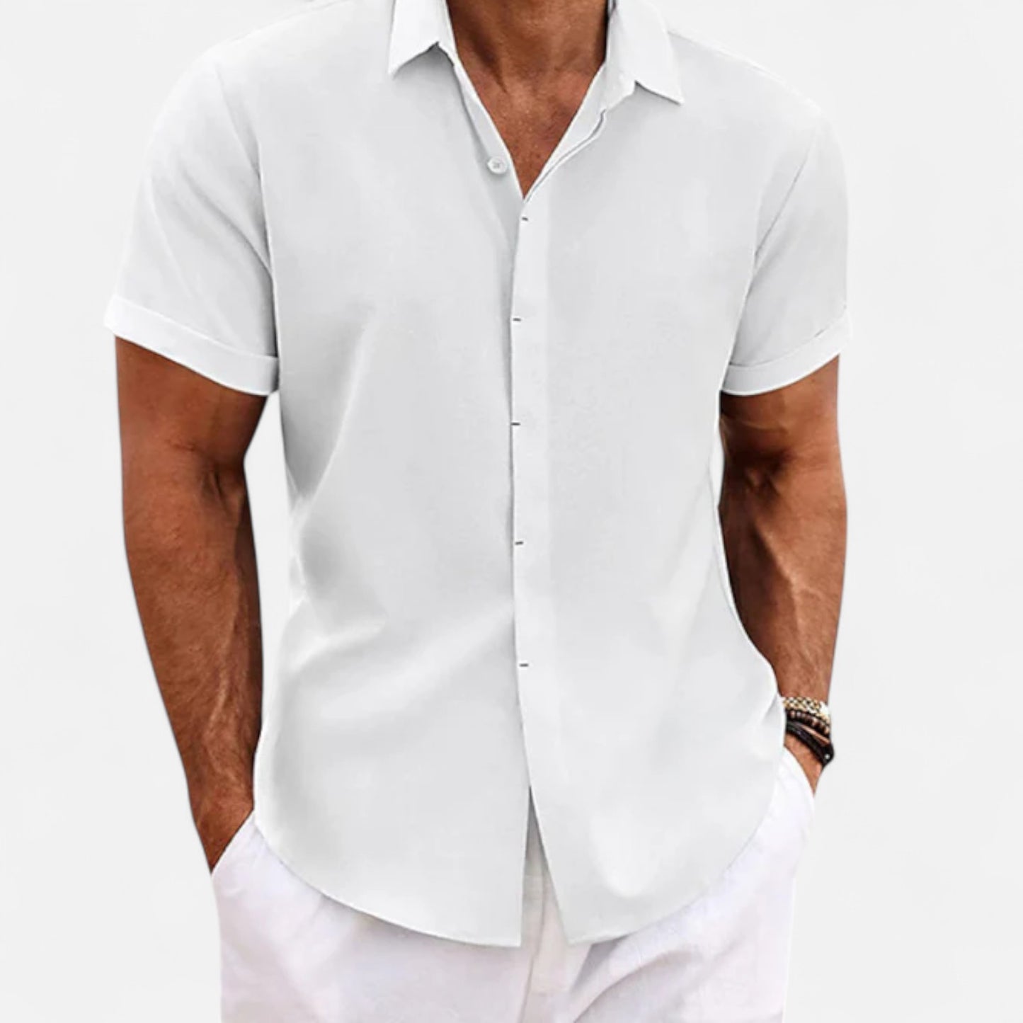 Old Monarchy | Men's Linen Short Sleeve Polo – Lightweight Sophistication, Summer Refinement