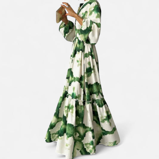 Women’s Long-Sleeve Maxi Dress – Flowing Elegance, Refined Simplicity