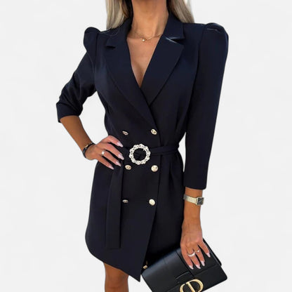 Old Monarchy | Women's Belted Blazer Dress