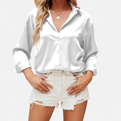 Old Monarchy | Women’s Satin Blouse – Effortless Elegance, Lightweight Sophistication for Every Occasion