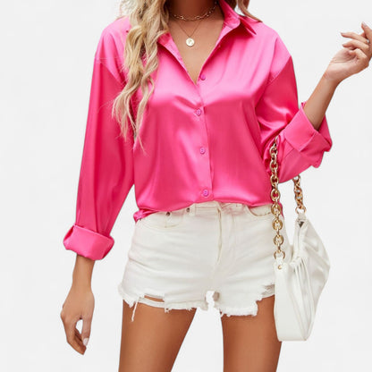 Old Monarchy | Women’s Satin Blouse – Effortless Elegance, Lightweight Sophistication for Every Occasion