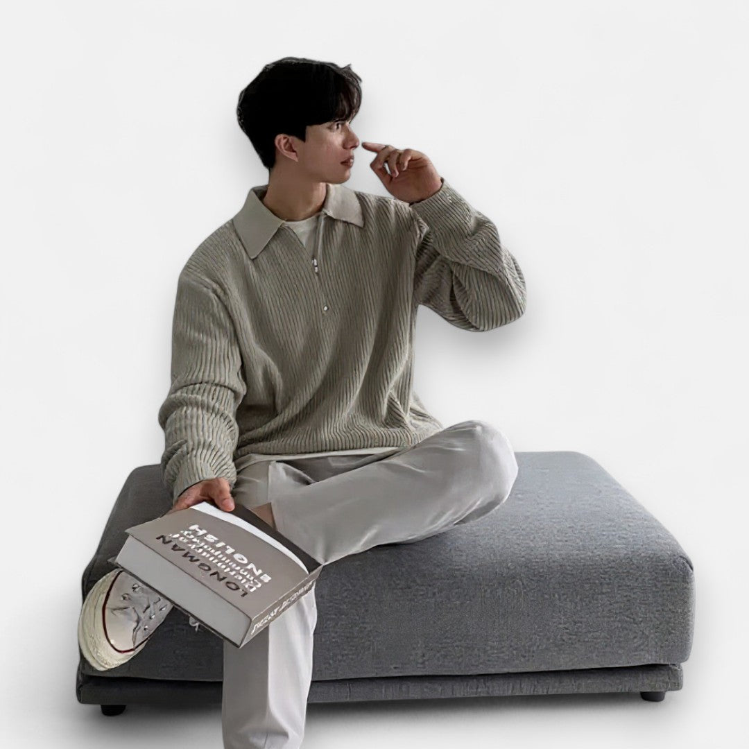 Old Monarchy | Men’s Half-Zip Sweater – Vintage-Inspired Comfort with Modern Ease