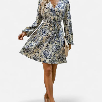 Old Monarchy | Women's Boho Floral Mini Dress – Free-Spirited Charm, Effortless Summer Style