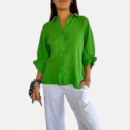 Old Monarchy | Women's Summer Linen Shirt – Effortless Grace, Breathable Elegance